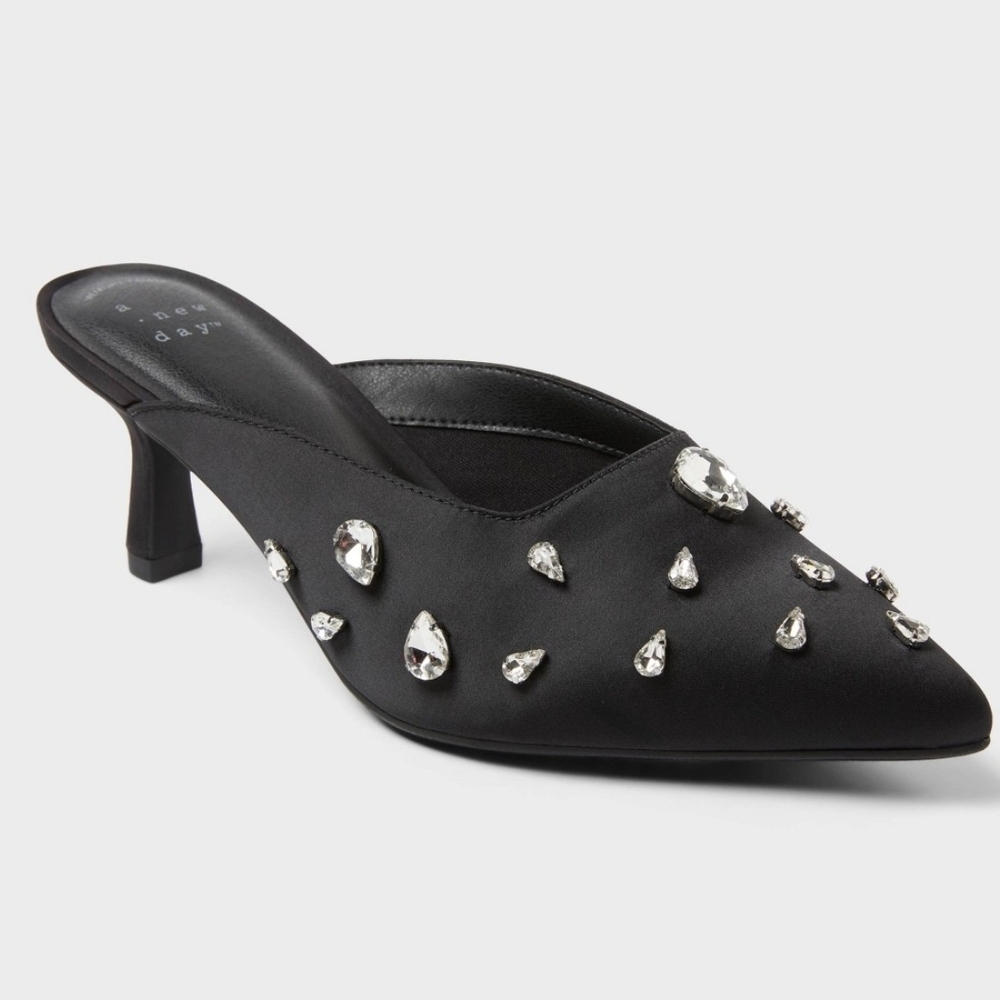 A New Day Black Studded Mules